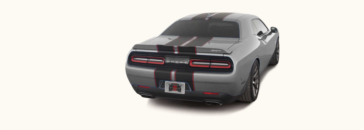 Dodge Challenger Hellcat Dual Rally Racing Stripes with Optional  Pinstriping (Mopar, 2015-2023)
