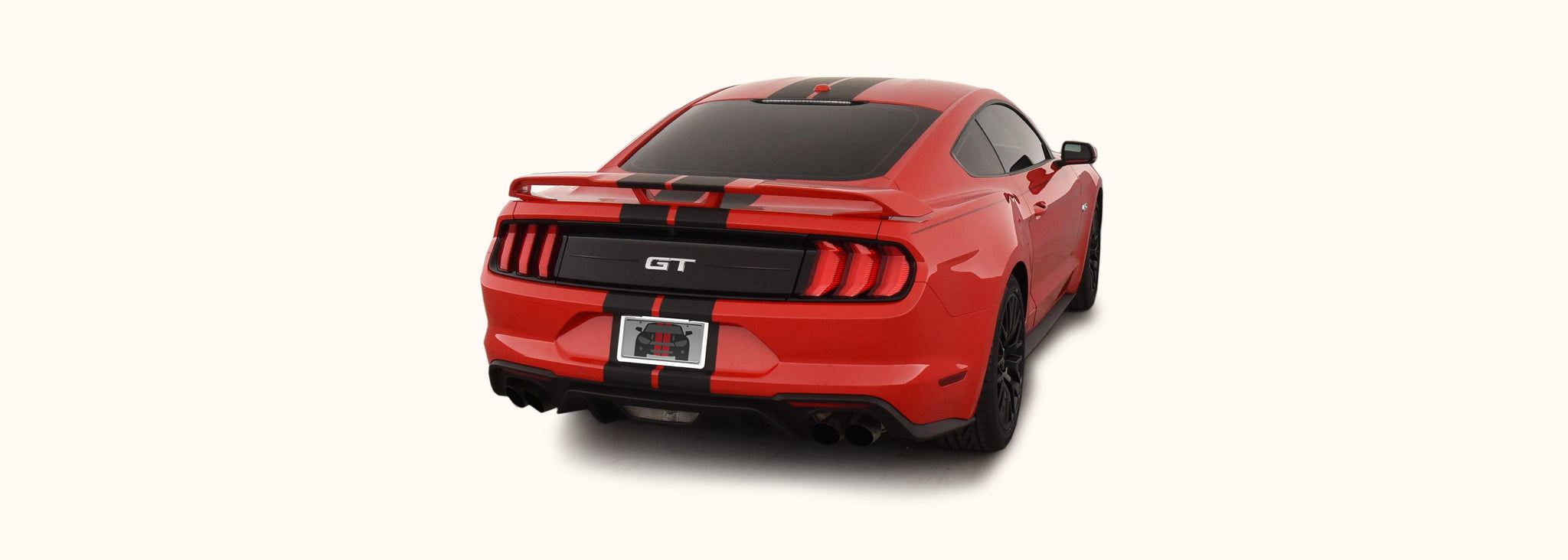 Ford Mustang Dual Rally Racing Stripes with Pinstriping (2018-2021) - Stripe Source