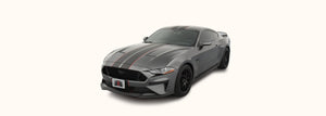 Ford Mustang Dual Rally Racing Stripes with Optional Pinstriping (2018-2021) - Stripe Source