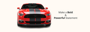 Ford Mustang Dual Rally Racing Stripes with Pinstriping (2015-2017) - Stripe Source
