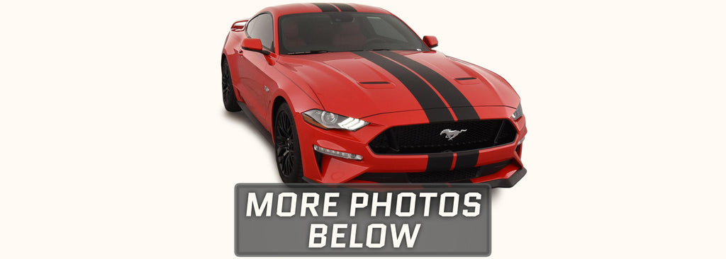 Ford Mustang Dual Rally Racing Stripes with Optional Pinstriping (2018-2021) - Stripe Source