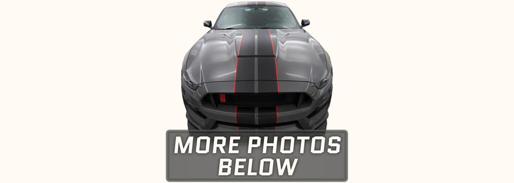 Shelby GT350 Stripes with Pinstriping (Dual Rally Racing Stripes for a Ford Mustang, 2015-2020) - Stripe Source