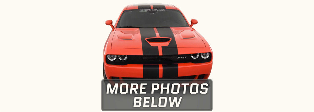 Dodge Challenger Dual Rally Racing Stripes with Optional Pinstriping (Mopar, 2015-2021) - Stripe Source