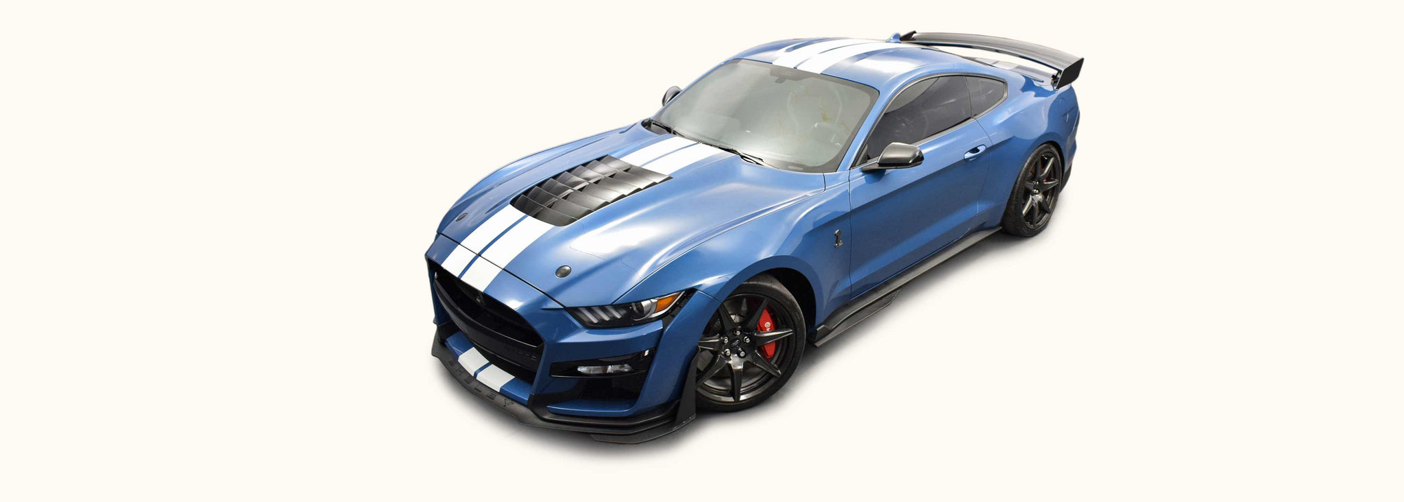 Shelby GT500 Stripes with Optional Pinstriping (Dual Rally Racing Stripes for a Ford Mustang, 2020-2022) - Stripe Source