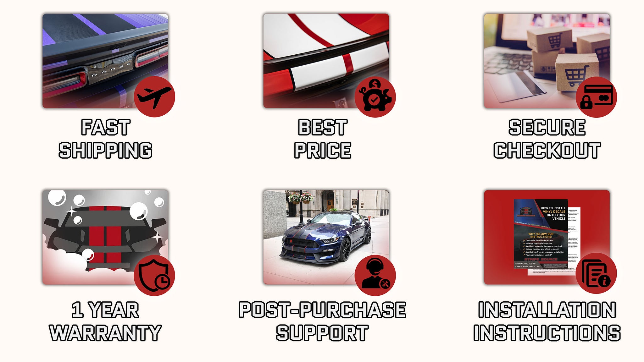Dodge Charger Solid Racing Stripes (Dual Rally Stripes with Optional P ...