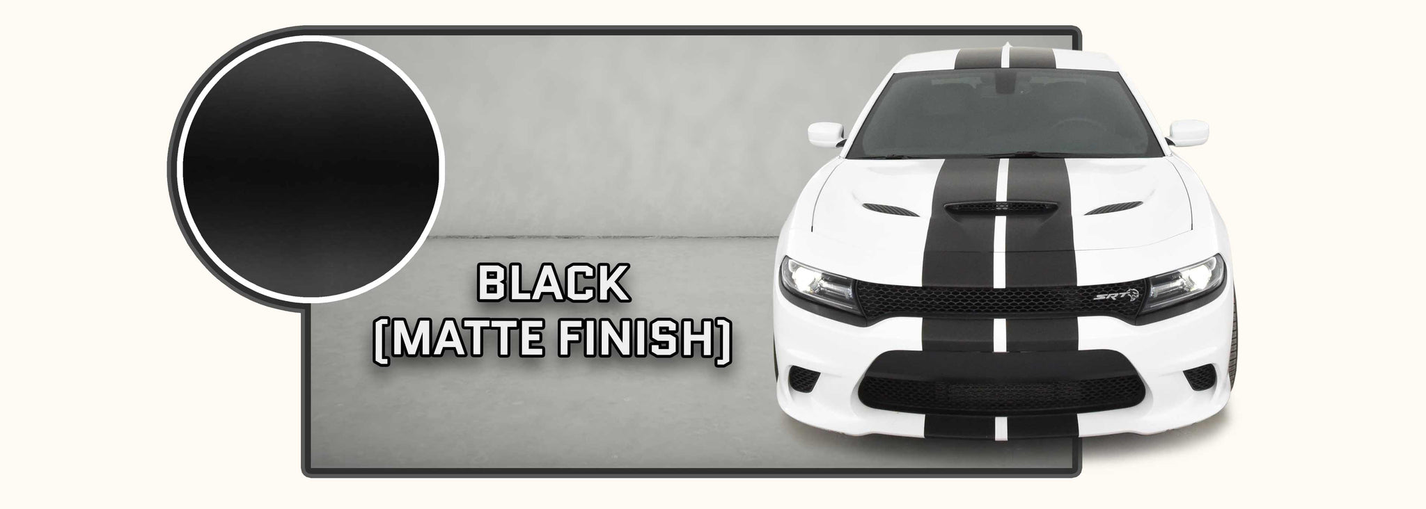 Dodge Charger Solid Racing Stripes (Dual Rally Stripes with Optional P ...