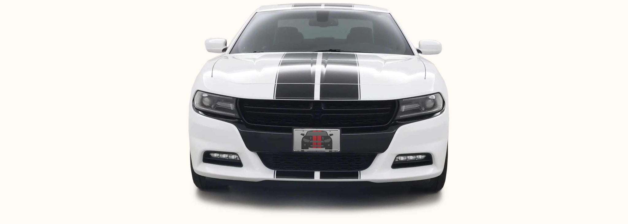 Dodge Charger Thick Stripes (Dual Rally Racing Stripes for a SE or SXT, 2015-2022) - Stripe Source