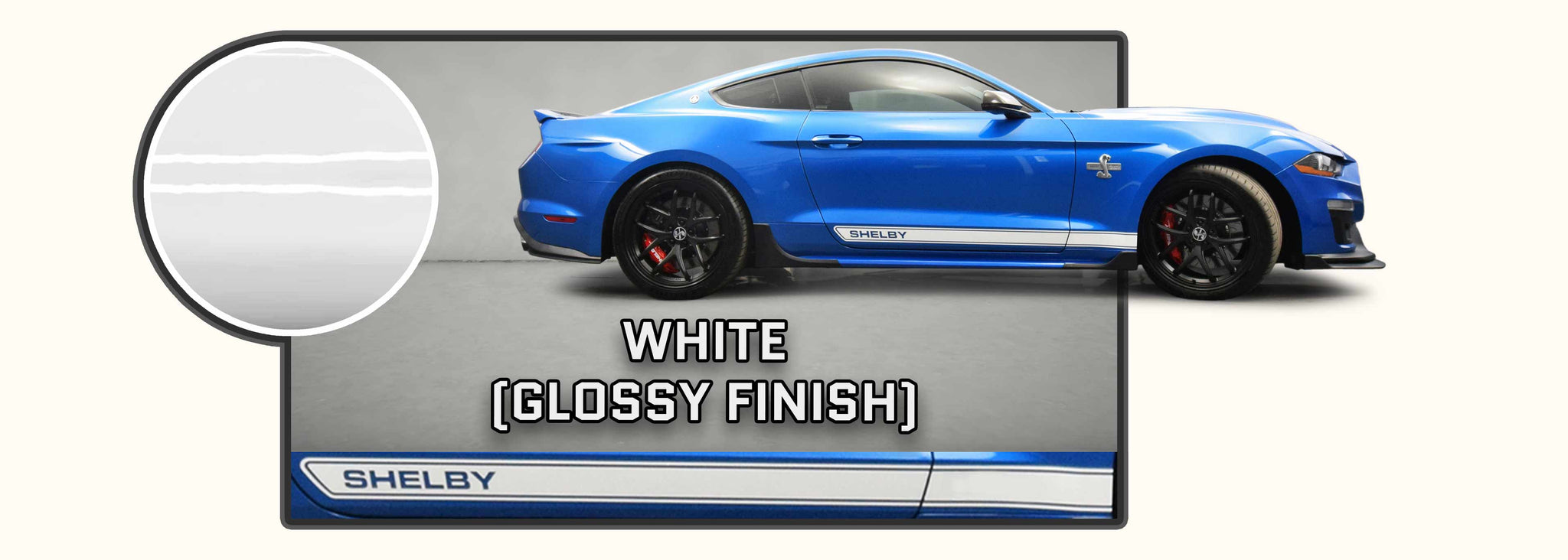 Shelby GT500 Side Stripes (Rocker Panel Decal for a Ford Mustang, 2020-2022) - Stripe Source