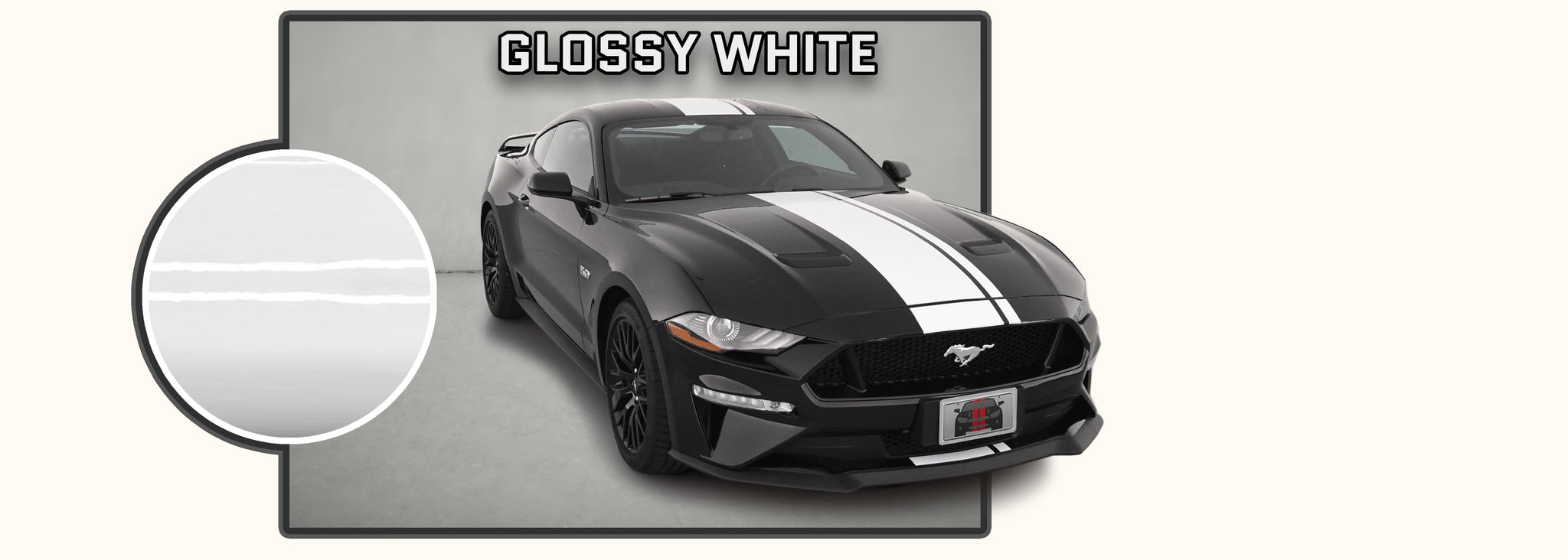 Ford Mustang Center Offset Racing Stripes (2018-2021) - Stripe Source
