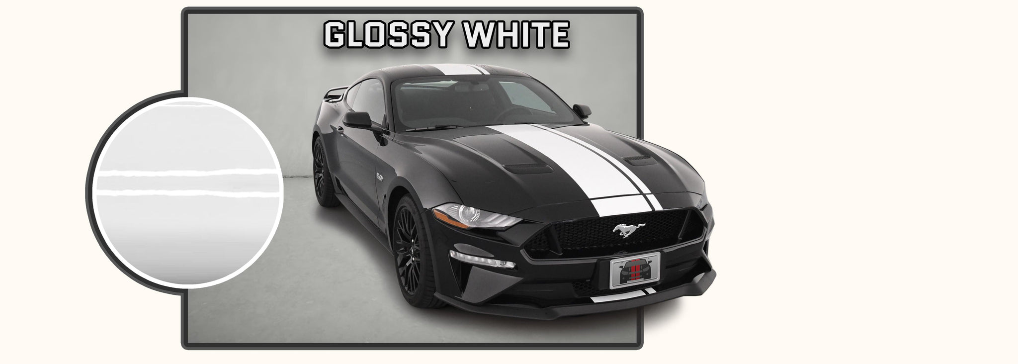 Ford Mustang Center Offset Racing Stripes (2018-2023) – Stripe Source