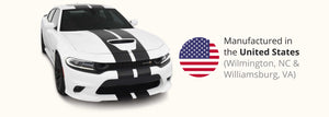 Dodge Charger Scat Pack Racing Stripes (Twin Rally Stripes with Optional Pinstriping, 2015-2022) - Stripe Source