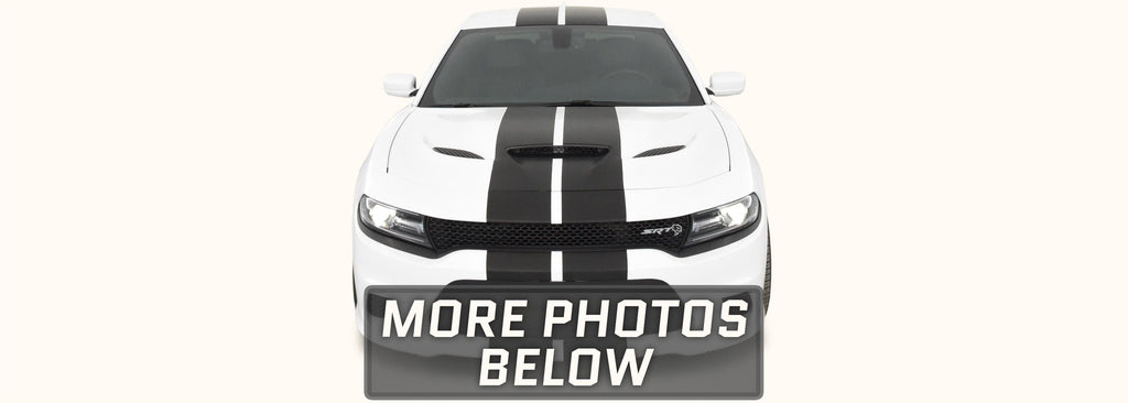 Dodge Charger Solid Racing Stripes (Dual Rally Stripes with Optional Pinstriping, 2015-2022) - Stripe Source