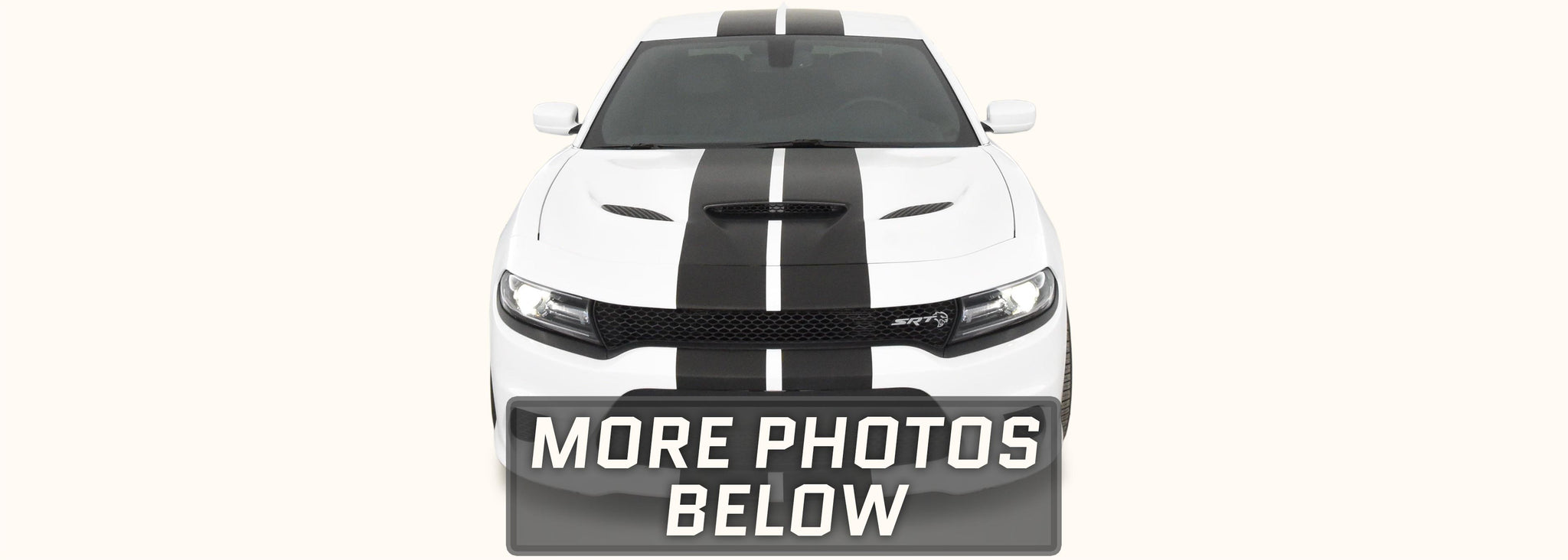 Dodge Charger Solid Racing Stripes (Dual Rally Stripes with Optional P ...