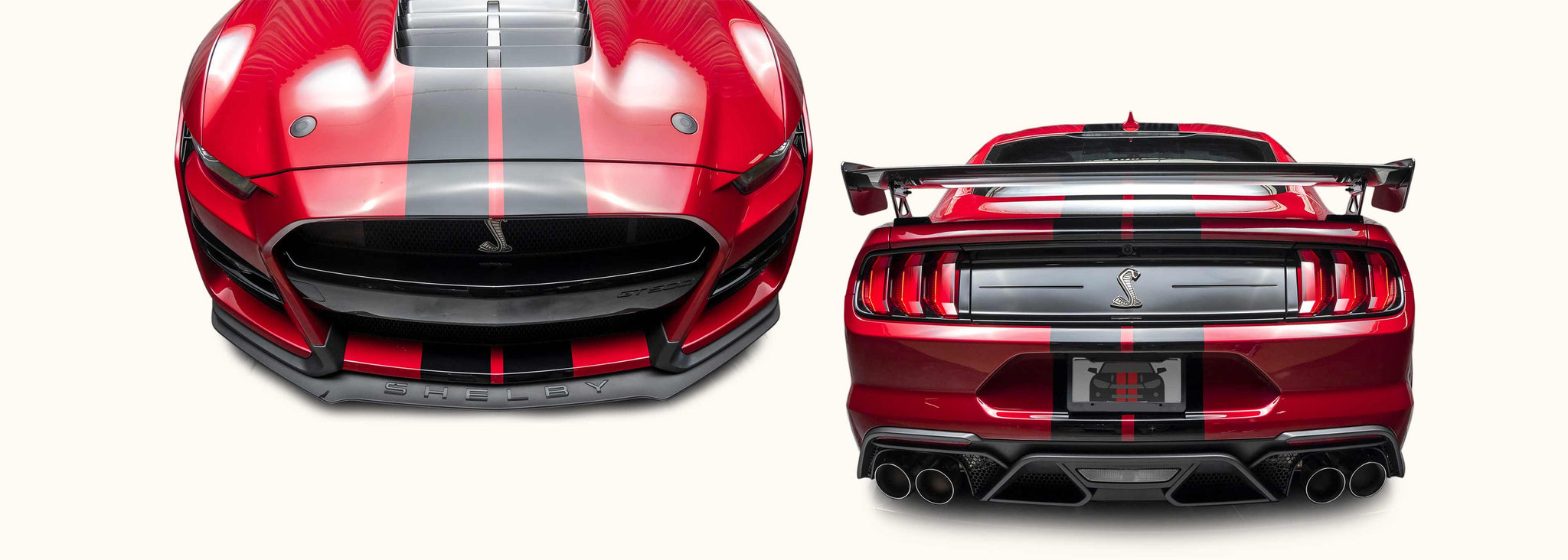 Shelby GT500 Stripes with Optional Pinstriping (Dual Rally Racing Stri ...