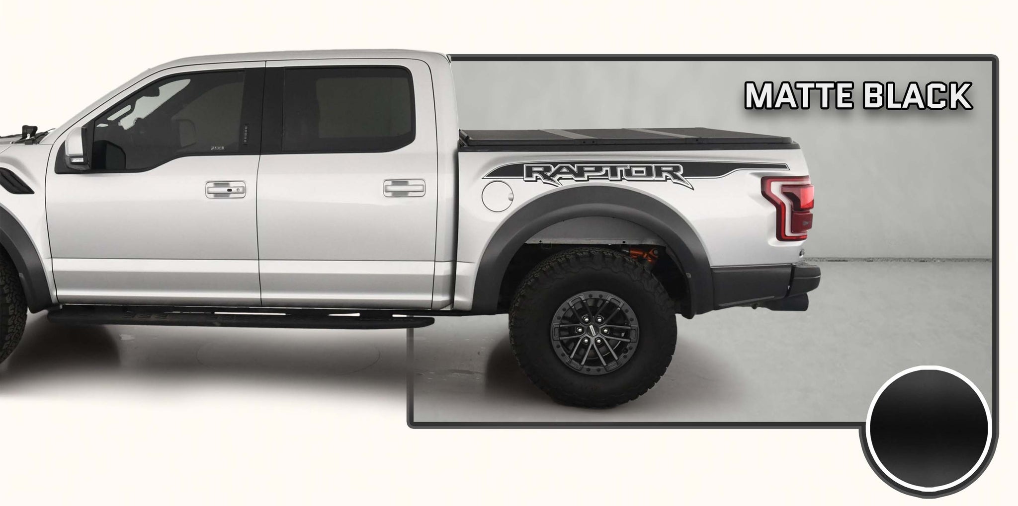 Flat Black Ford Raptors