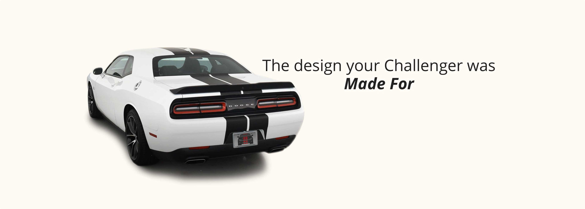 Dodge Challenger Shaker Dual Rally Racing Stripes with Optional Pinstriping (2015-2021) - Stripe Source