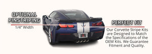 Chevrolet Corvette Racing Stripes (Twin Rally Stripes with Optional Pinstriping, 2014-2019) - Stripe Source
