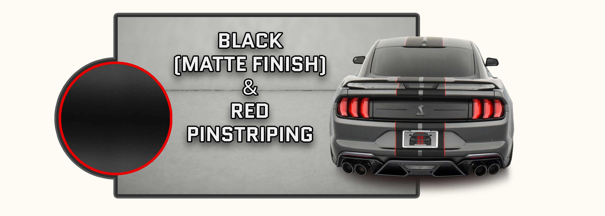 Shelby GT500 Stripes with Optional Pinstriping (Dual Rally Racing Stripes for a Ford Mustang, 2020-2022) - Stripe Source