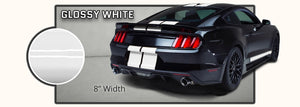 Ford Mustang Dual Rally Racing Stripes with Pinstriping (2015-2017) - Stripe Source