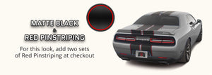 Dodge Challenger Shaker Dual Rally Racing Stripes with Optional Pinstriping (2015-2021) - Stripe Source