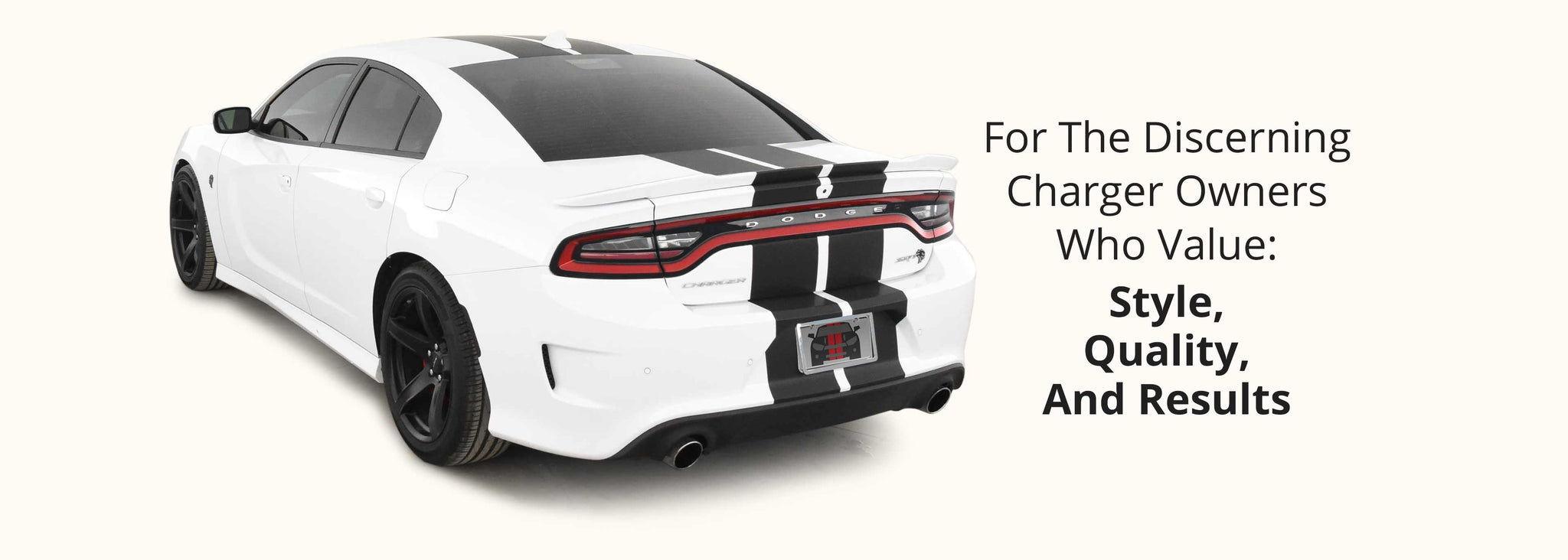 Dodge Charger Solid Racing Stripes (Dual Rally Stripes with Optional P ...