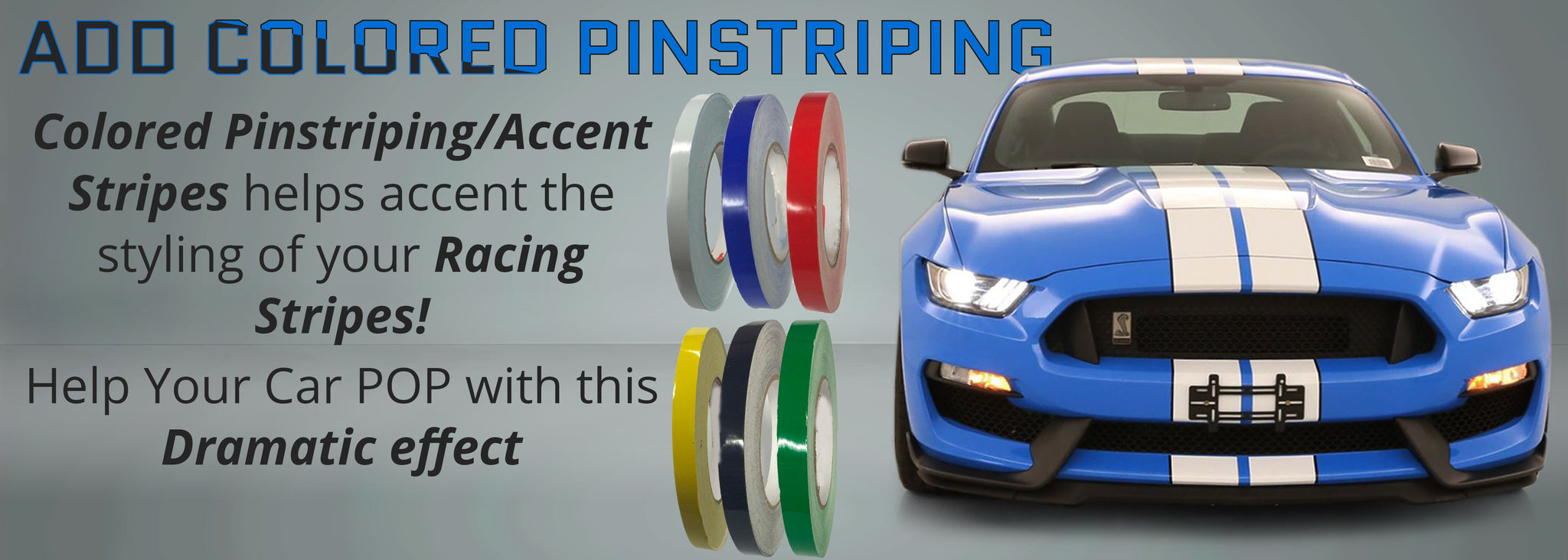 GT350 Racing Stripes with Pinstripes (Rally/Dual/Lemans) – Stripe Source