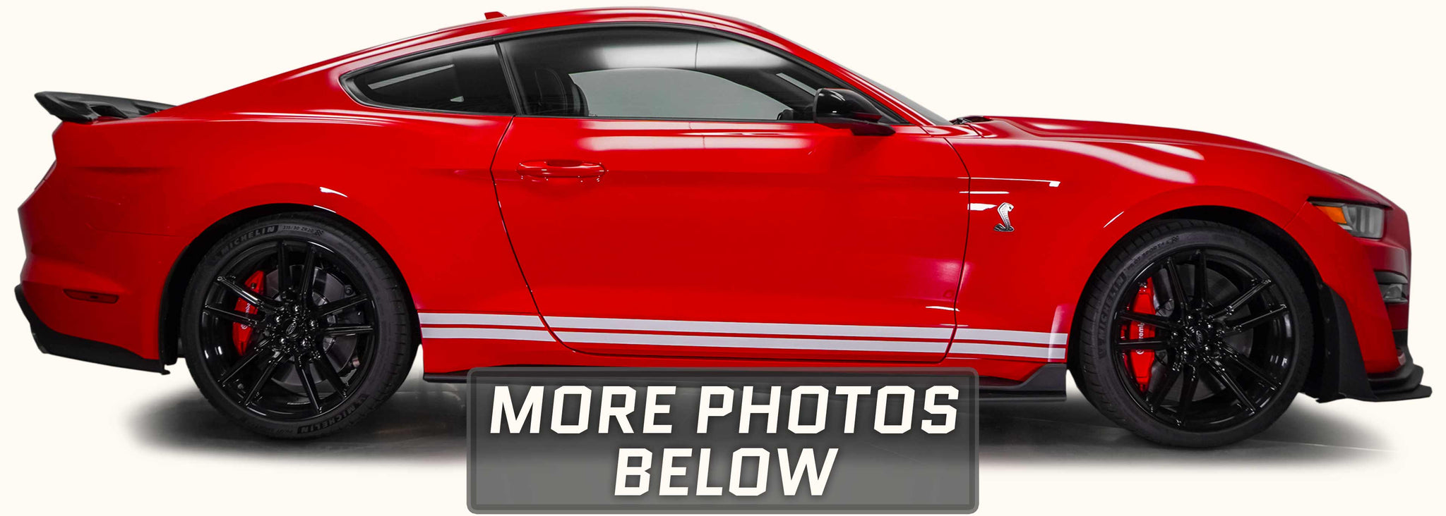Gt 500 Lettering Shelby GT500 Dual Side Stripes (Rocker Panel Decal for a Ford Mustang ...